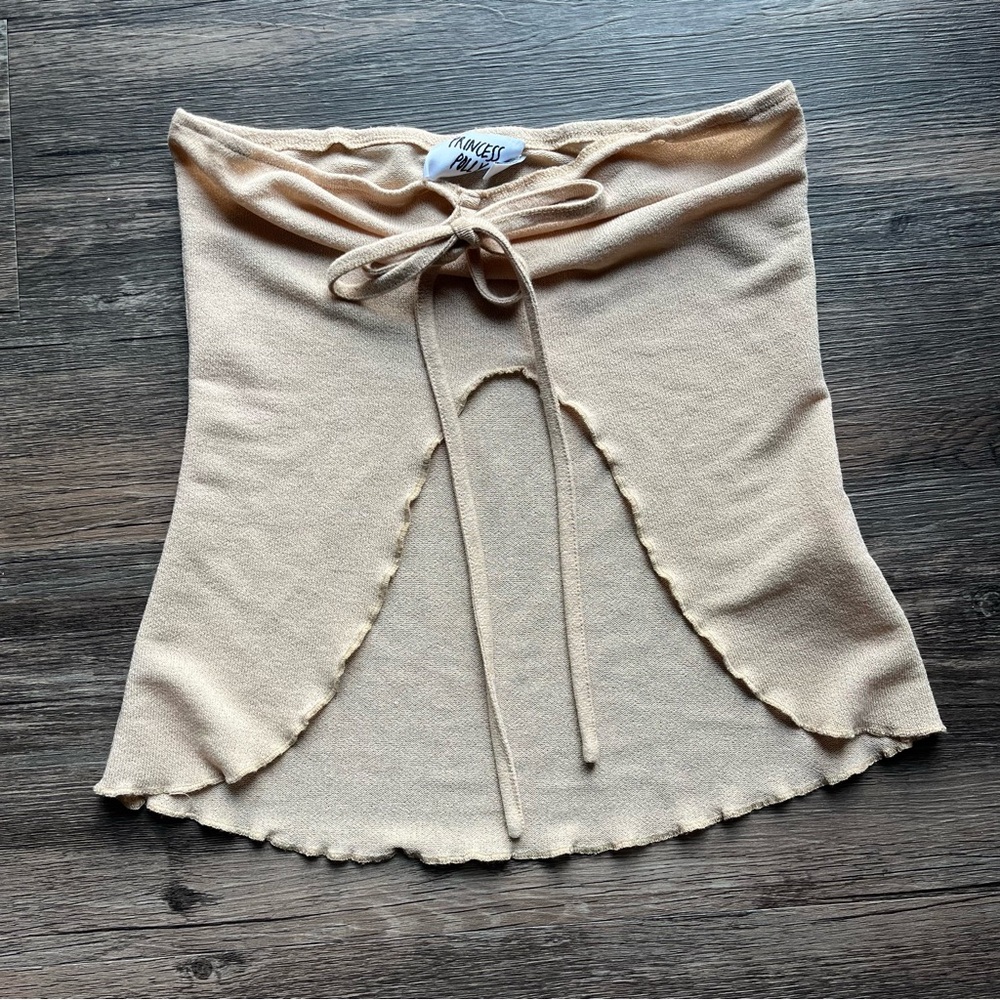 Princess Polly Tan Strapless Top